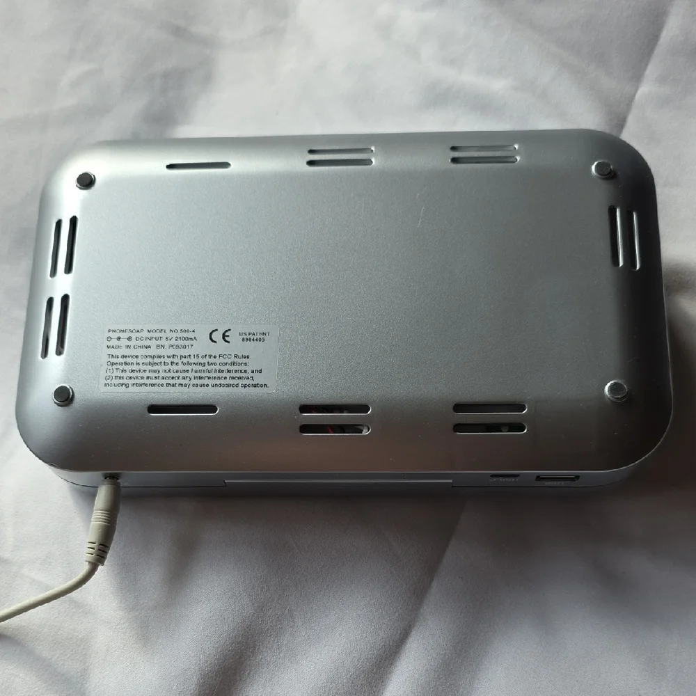 PhoneSoap 3 UV Phone Sanitizer and Charger Silver